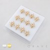 DIMENSIONAL MULTI CZ STARBURST CZ POLISH 316L SURGICAL STEEL NOSE HOOP RING BOX